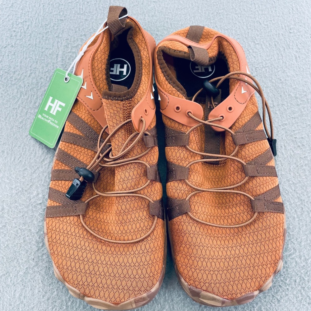 Healthy Freedom Men Barefoot Shoes Mesh Trail Runner Orange Size 43 Minimalist